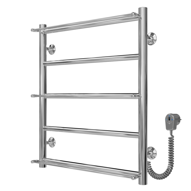 Рушникосушарка електрична Ladder П5 500х600 Deffi нержавіюча сталь (Хром, EF16, Праве підключення) фото 2