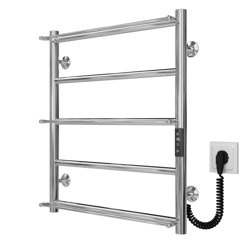 Рушникосушарка електрична Ladder П5 500х600 Deffi нержавіюча сталь (Хром, JD03, Праве підключення) фото 2