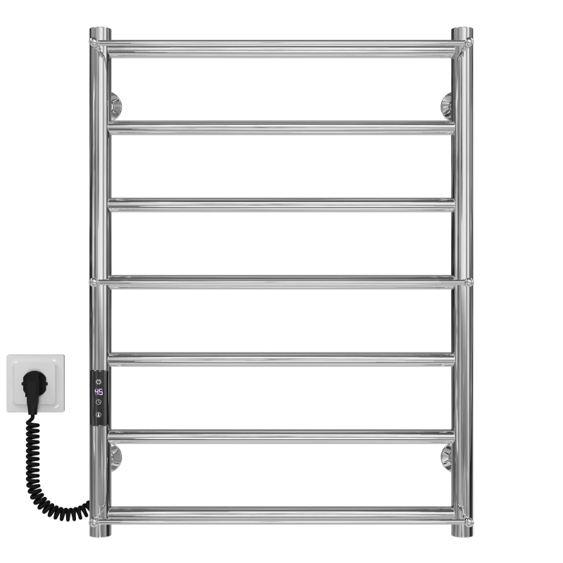 Полотенцесушитель электрический Ladder П7 500х700 Deffi нержавеющая сталь (Хром, JD03, Левое подключение) фото 1