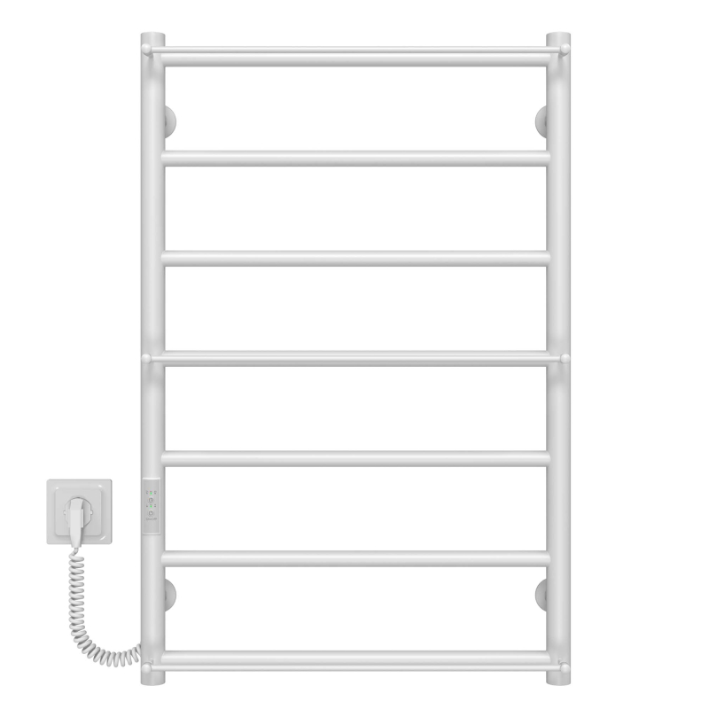 Полотенцесушитель электрический Ladder П7 500х800 Deffi нержавеющая сталь (Белый, WD03, Левое подключение) фото 1