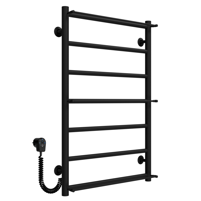 Рушникосушарка електрична Ladder П7 500х800 Deffi нержавіюча сталь (Чорний, EF16, Ліве підключення) фото 2