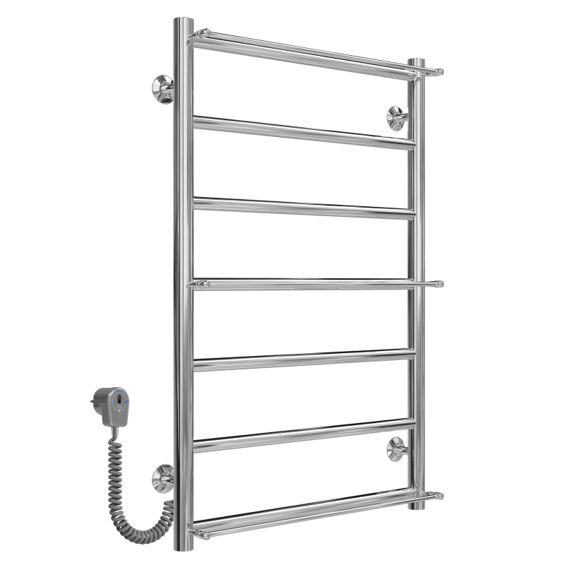 Полотенцесушитель электрический Ladder П7 500х800 Deffi нержавеющая сталь (Хром, EF16, Левое подключение) фото 2