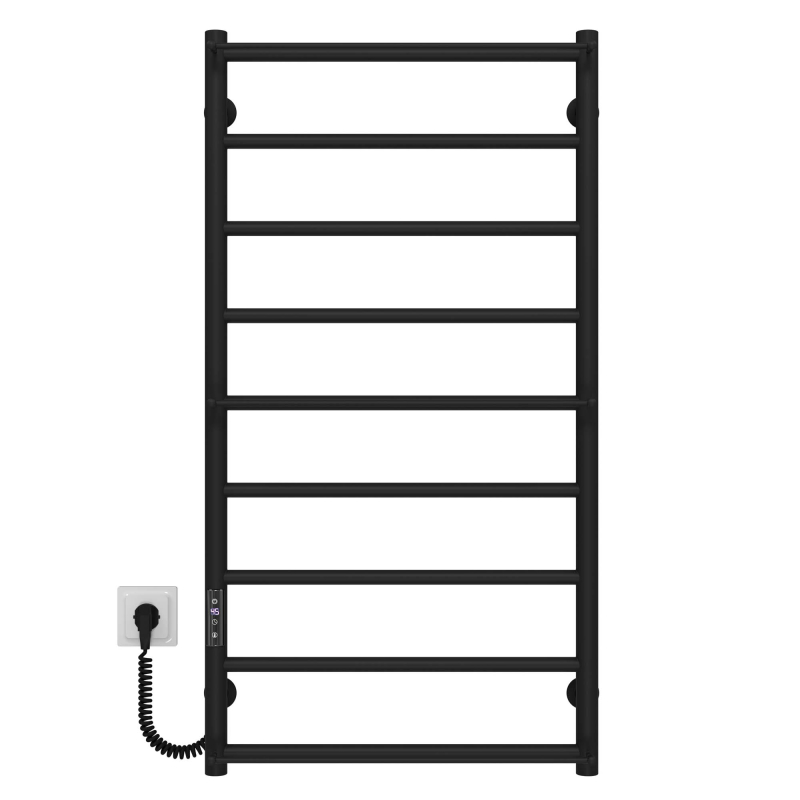 Рушникосушарка електрична Ladder П9 500х1000 Deffi нержавіюча сталь (Чорний, JD03, Ліве підключення) фото 1