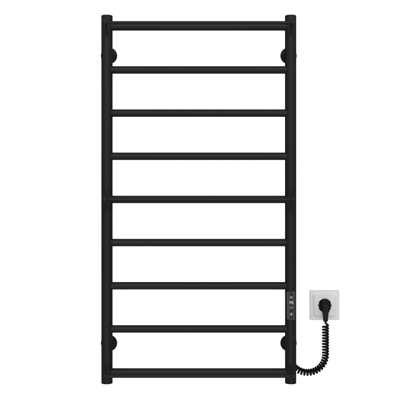 Рушникосушарка електрична Ladder П9 500х1000 Deffi нержавіюча сталь (Чорний, JD03, Праве підключення) фото 1