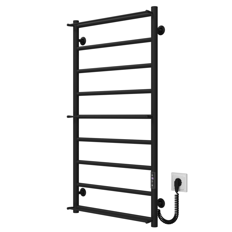 Рушникосушарка електрична Ladder П9 500х1000 Deffi нержавіюча сталь (Чорний, JD03, Праве підключення) фото 2