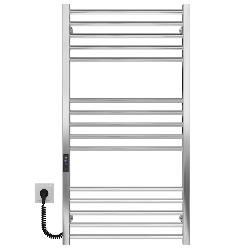 Полотенцесушитель электрический Lima П15 500х1000 Deffi нержавеющая сталь (Хром, JD04, Левое подключение) фото 1