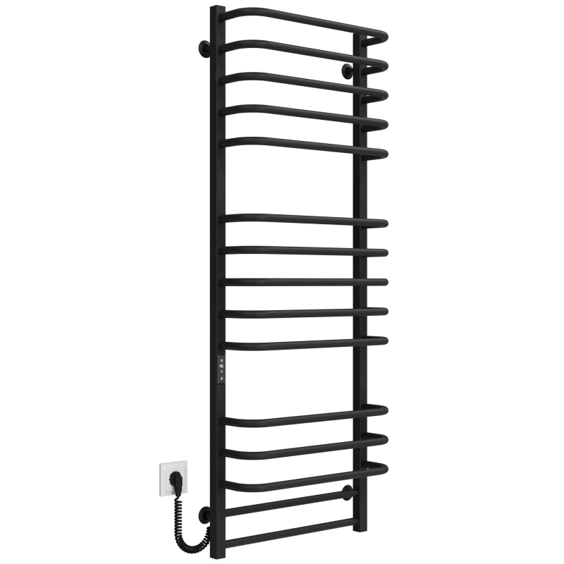 Рушникосушарка електрична Lux П15 400х1400 Deffi нержавіюча сталь (Чорний, JD04, Ліве підключення) фото 2