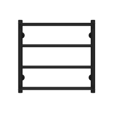 Рушникосушарка водяна Ladder П4 400х500 Deffi нержавіюча сталь (Чорний, Бокове праве підключення)