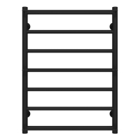 Рушникосушарка водяна Ladder П7 500х700 Deffi нержавіюча сталь (Чорний, Бокове праве підключення)