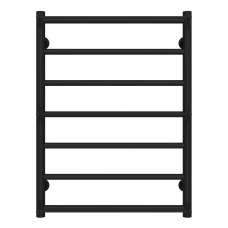 Рушникосушарка водяна Ladder П7 500х700 Deffi нержавіюча сталь (Чорний, Бокове праве підключення)