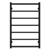Рушникосушарка водяна Ladder П7 500х800 Deffi нержавіюча сталь (Чорний, Бокове праве підключення)
