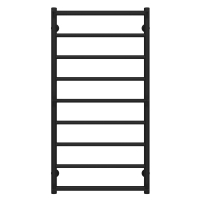 Рушникосушарка водяна Ladder П9 500х1000 Deffi нержавіюча сталь (Чорний, Бокове праве підключення)