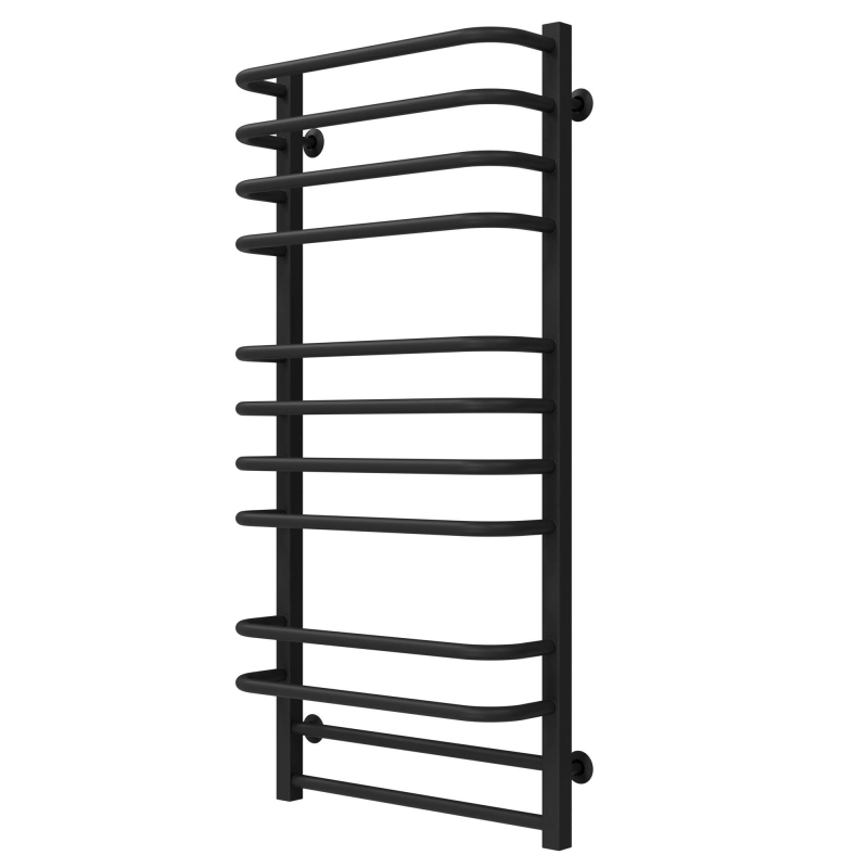 Полотенцесушитель водяной Lux П12 400х1100 Deffi нержавеющая сталь (Черное, Боковое левое подключение) фото 2