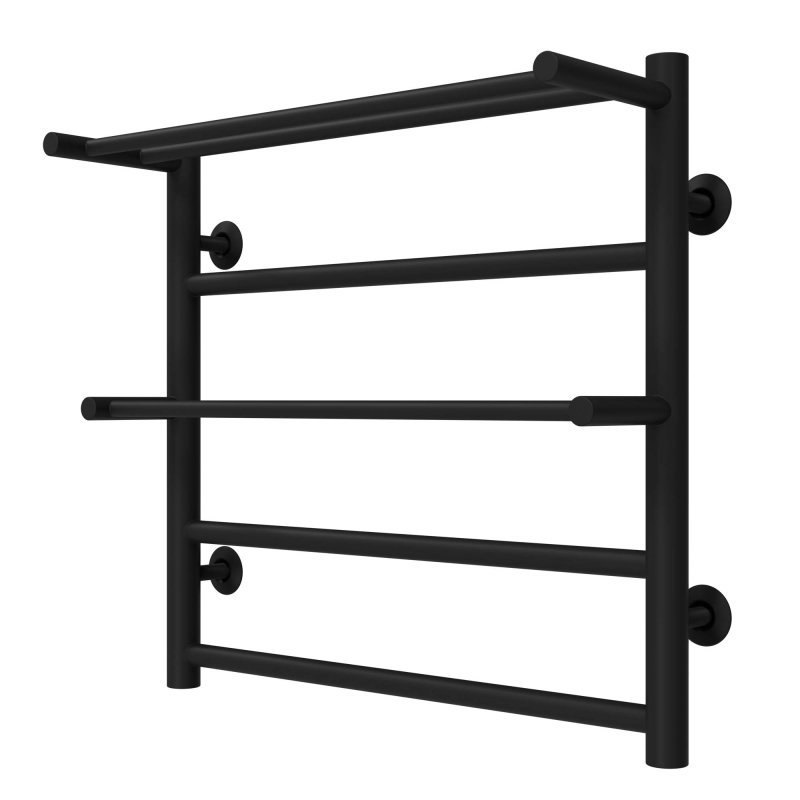 Рушникосушарка водяна Терма Плюс П5 500х500 Deffi нержавіюча сталь (Чорний, Бокове ліве підключення) фото 2