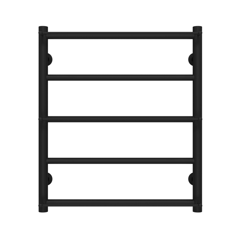 Рушникосушарка водяна Ladder П5 500х600 Deffi нержавіюча сталь (Чорний, Нижнє підключення) фото 1