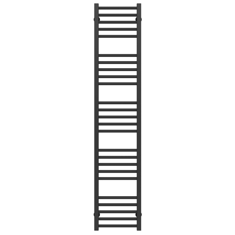 Полотенцесушитель водяной Lima П25 400х1600 Deffi нержавеющая сталь (Черный, Нижнее подключение) фото 1