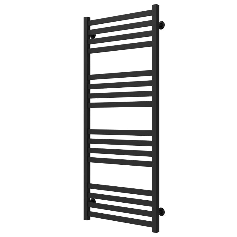 Полотенцесушитель водяной Magnus П16 500х1200 Deffi нержавеющая сталь (Черное, Боковое левое подключение) фото 2