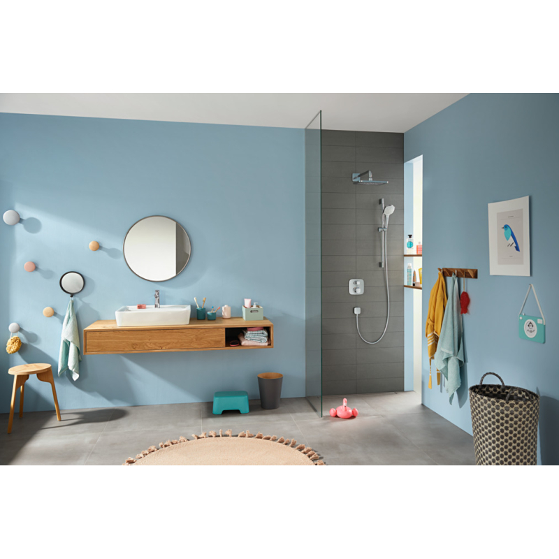Croma E 280 1jet Верхний душ прямоугольный 280*170 мм, хром фото 4