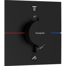 ShowerSelect Comfort E Змішувач термостатичний прихованого монтажу на 2 споживачі, чорний матовий