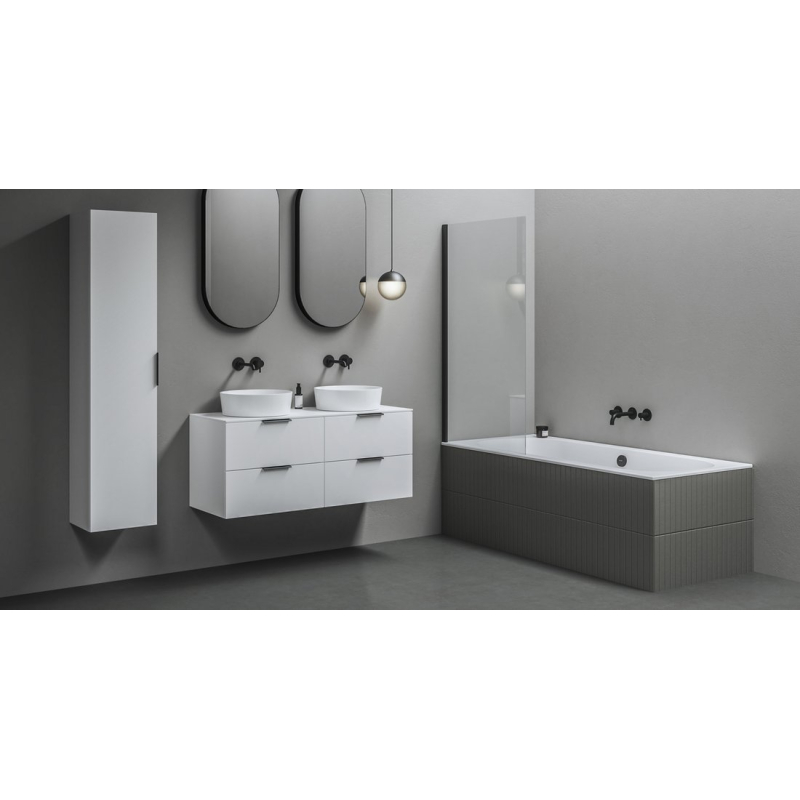 Шторка для ванни Ravak NVS1-80 чорна Transparent 7O840300Z1 фото 2