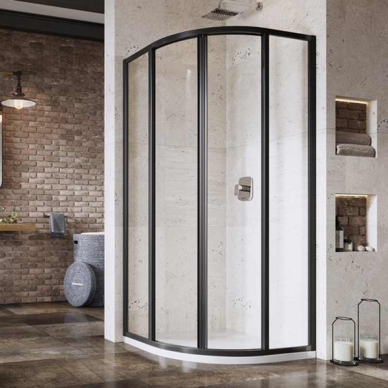 Душевая кабина Ravak SKCP4-80 195 черная Transparent 3114O302Z1 фото 1
