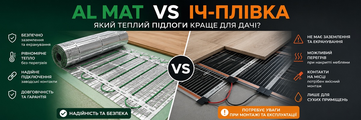 Сравнение алюминиевого мата и инфракрасной пленки