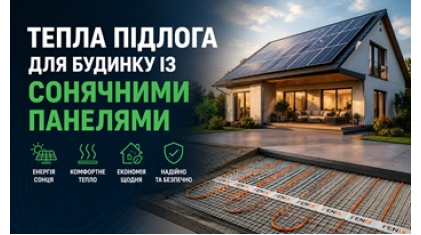 Тепла підлога для будинку із сонячними панелями