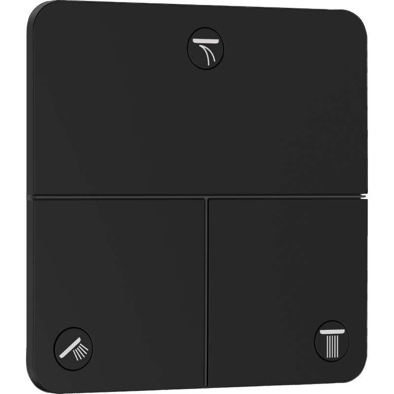 ShowerSelect Comfort Q Перемикач потоків прихованого монтажу на 3 споживачі, чорний матовий фото 1