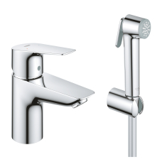 Смеситель для раковины Grohe BauEdge 153 мм с гигиеническим душем, S-Size, хром (23757001)