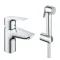 Смеситель для раковины Grohe BauEdge 153 мм с гигиеническим душем, S-Size, хром (23757001)