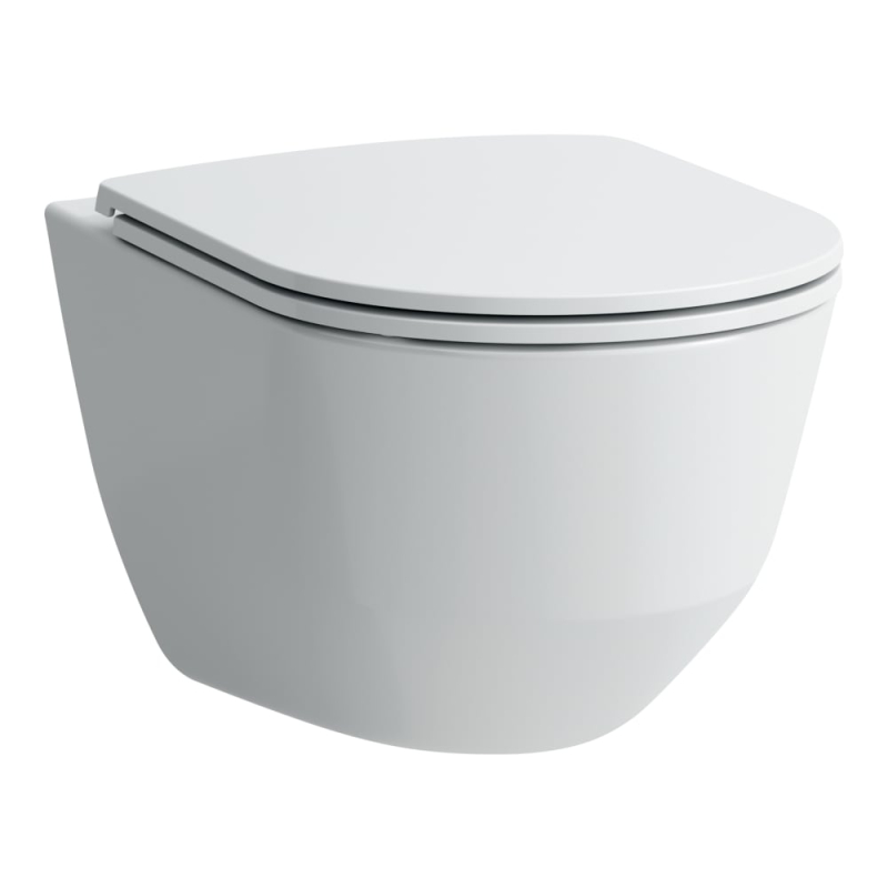 Pro Унітаз підвісний 53*36 см, безобідковий, із сидінням Slim Soft-Close, Quick release, білий H8669570000001 фото 1