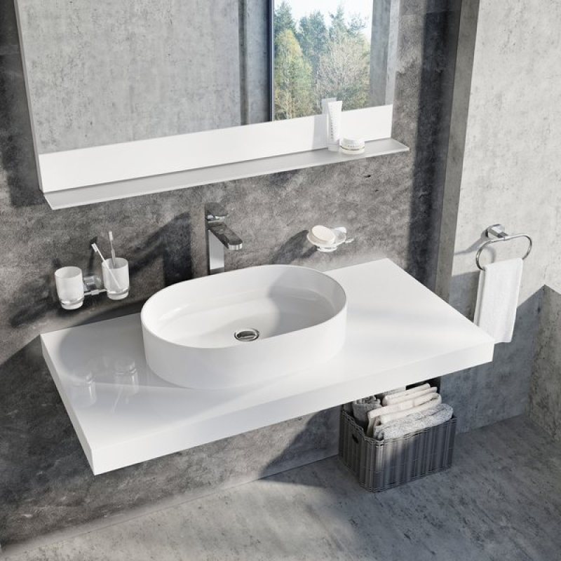 Умывальник Ravak Ceramic 550 Slim O белый XJX01155001 фото 3