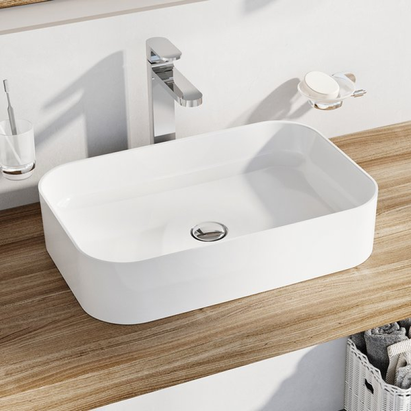 Умывальник керамический Ravak Ceramic 550 SLIM R белый XJX01155002 фото 1