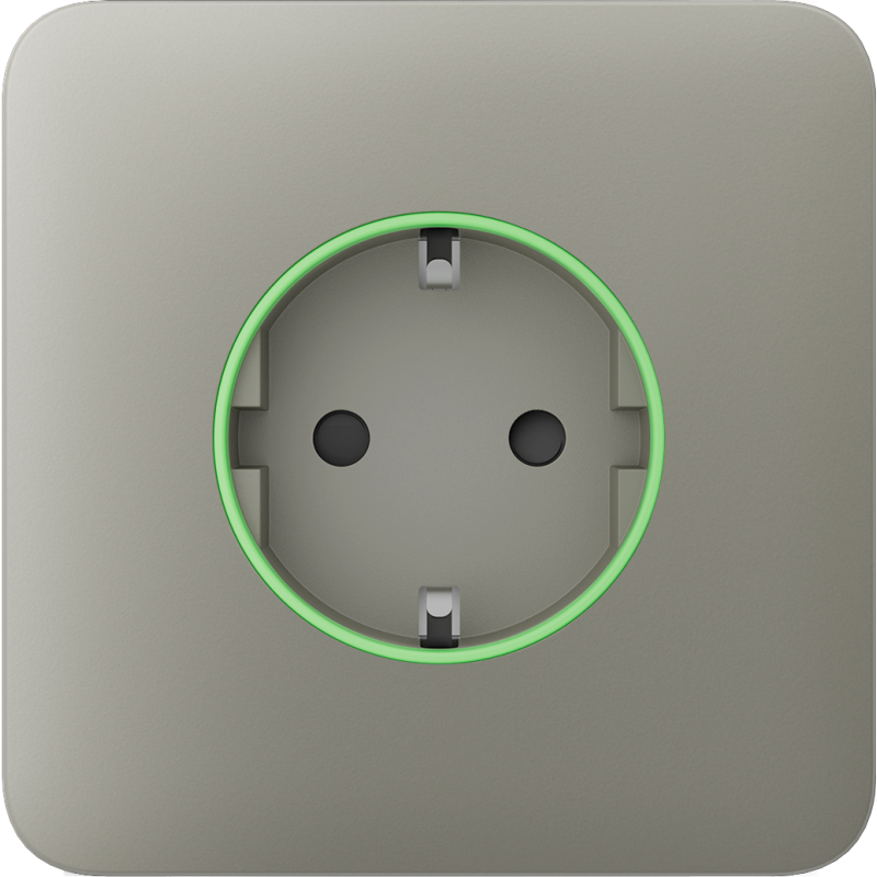 Передняя панель для встроенной розетки Ajax SoloCover (smart) Olive фото 1