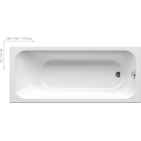 Ванна Ravak Chrome Slim 160x70 snowwhite C731300000