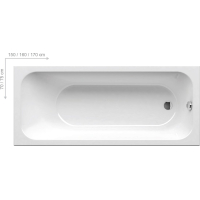 Ванна Ravak Chrome 170x75 белая C741000000