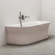 Ванна Ravak Ypsilon Wall 178x86 отдельно стоящая черно-белая крышка слива черная