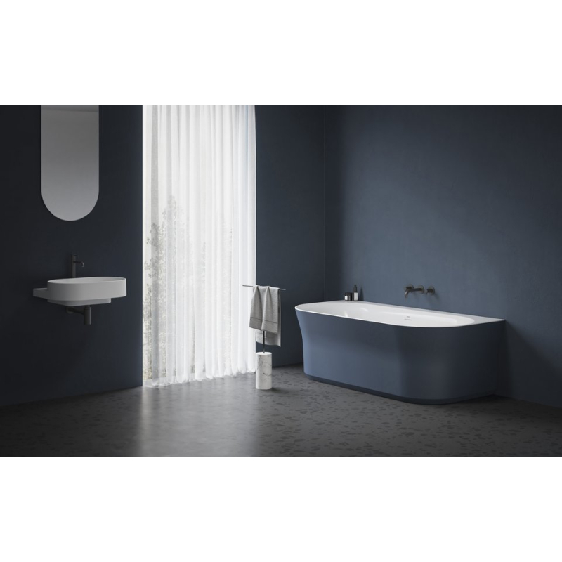 Ванна Ravak Ypsilon Wall 178x86 біла, що окремо стоїть, кришка зливу біла/хром/чорна фото 10