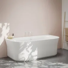 Ванна Ravak Ypsilon Wall 178x86 отдельно стоящая белая, крышка слива белая/хром/черная
