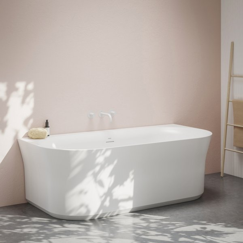 Ванна Ravak Ypsilon Wall 178x86 біла, що окремо стоїть, кришка зливу біла/хром/чорна фото 1