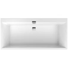 Squaro Edge 12 Ванна кварілова 190*90 +ніжки + перелив, білий