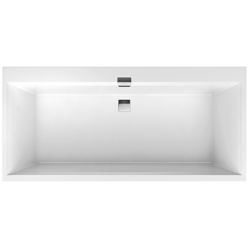 Squaro Edge 12 Ванна квариловая 190*90 +ножки + перелив, белый фото 1