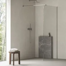 Душевая перегородка Ravak Walk-In Air Wall 100 черная Transparent