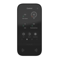 Беспроводная клавиатура с сенсорным экраном Ajax KeyPad TouchScreen Black