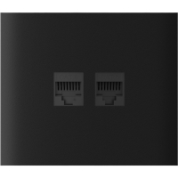 Центральная панель для встроенной розетки Ajax CenterCover (LAN) vertical Black (126204.318.BL)