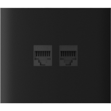 Центральная панель для встроенной розетки Ajax CenterCover (LAN) vertical Black (126204.318.BL)