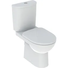 Selnova Напольный унитаз Rimfree, горизонтальный выпуск, со смывным бачком и сиденьем, белый