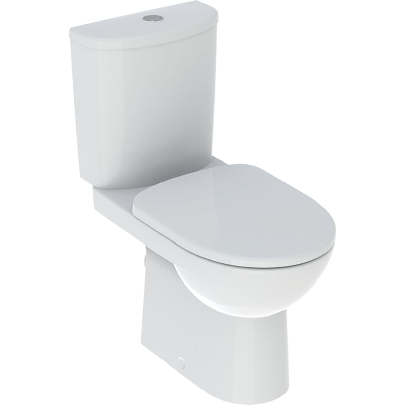 Selnova Напольный унитаз Rimfree, горизонтальный выпуск, со смывным бачком и сиденьем, белый фото 1