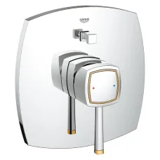 Смеситель для душа скрытого монтажа Grohe Grandera на 2 потребителя, хром/золото (19920IG0)