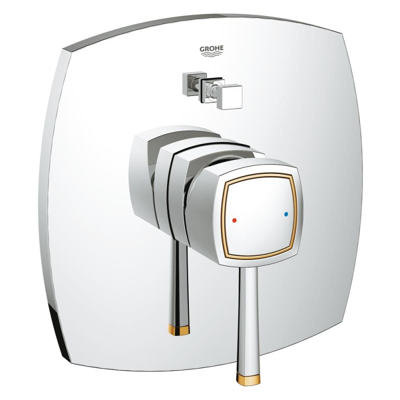 Змішувач для душу прихованого монтажу Grohe Grandera на 2 споживачі, хром/золото (19920IG0) фото 1